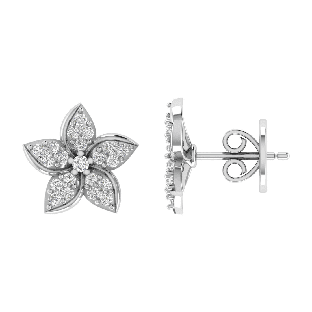 Virellia Petal Diamond Earrings - Image 5