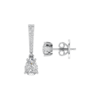 Avelisse Teardrop Diamond Earrings - Thumbnail Image 5