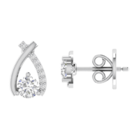 Lysandra Curve Diamond Earrings - Thumbnail Image 5