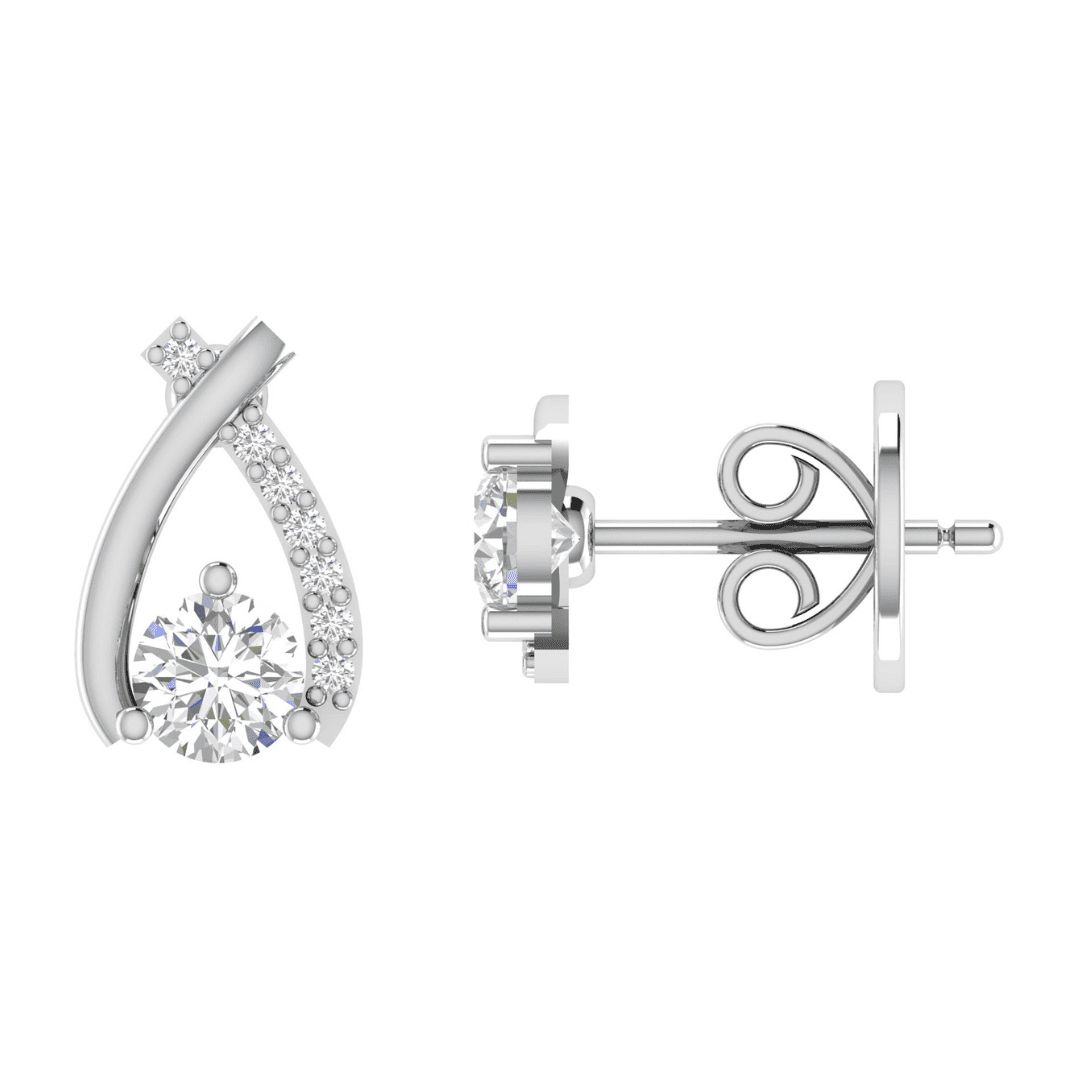 Lysandra Curve Diamond Earrings - Image 5
