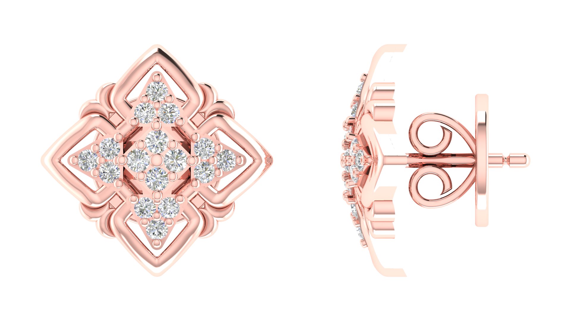 Aurevia Quadrant Diamond Earrings - Image 7