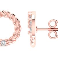 Veloura Twist Diamond Earrings - Thumbnail Image 7
