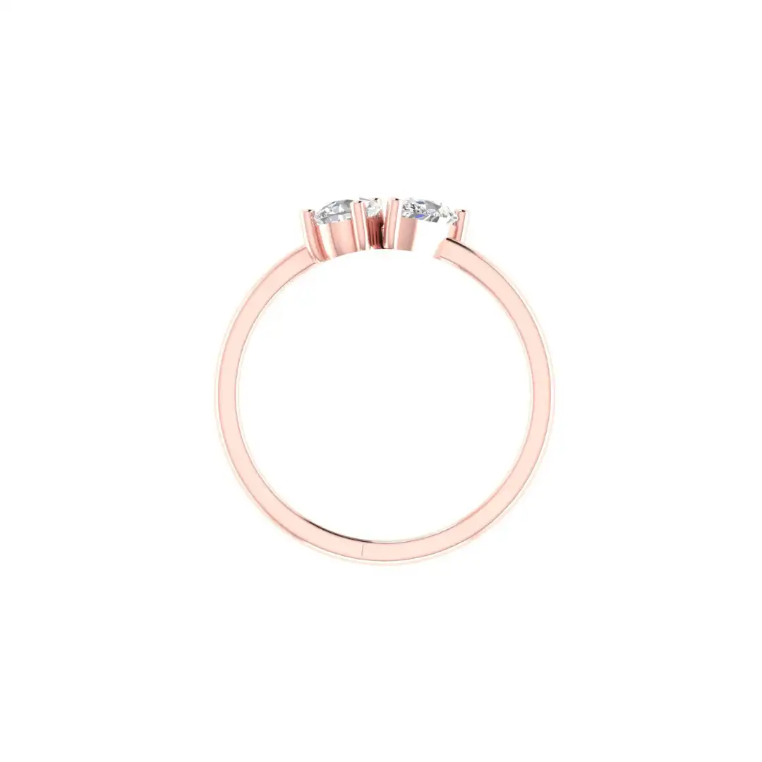 Double Heart Diamond Ring - Image 9