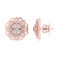 Zarielle Mandala Diamond Earrings - Thumbnail Image 7