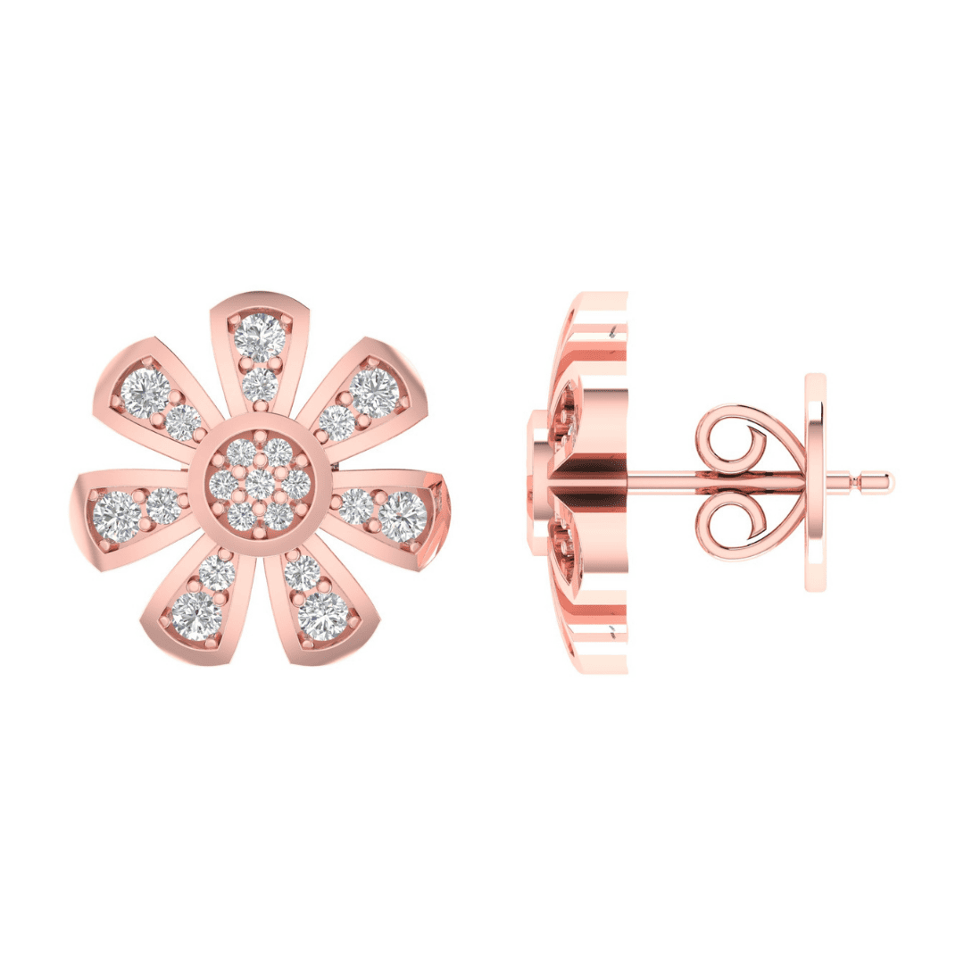 Marivelle Flora Diamond Earrings - Image 7