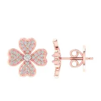 Seraphina Clover Diamond Earrings - Thumbnail Image 7