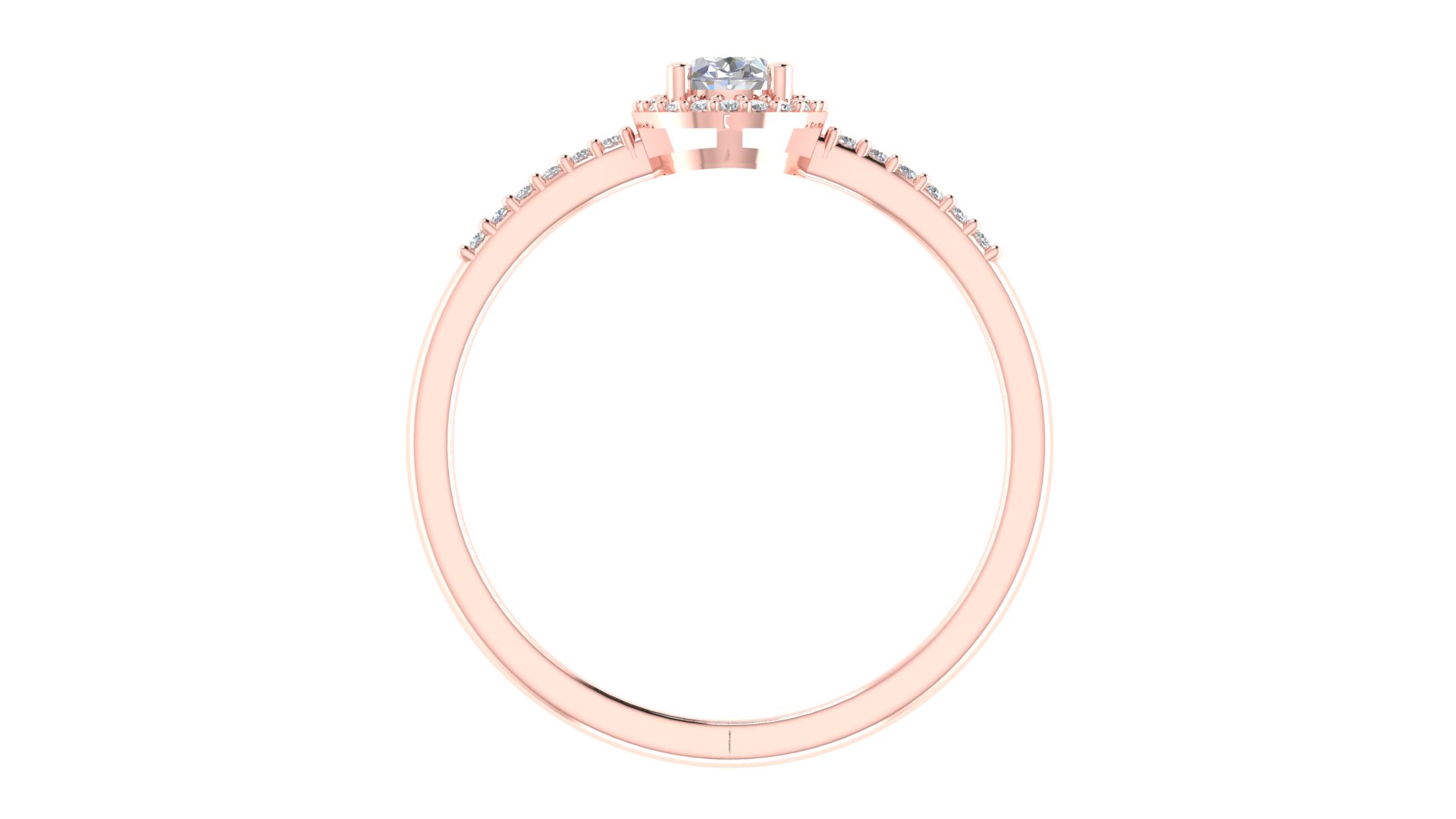 Classic Halo Diamond Ring - Image 8