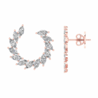 Virelia Crescent Diamond Earrings - Thumbnail Image 7