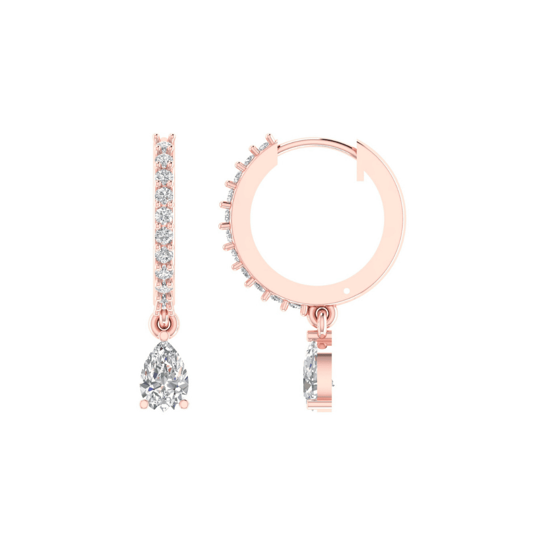 Seravelle Arc Diamond Huggie Earrings - Image 6