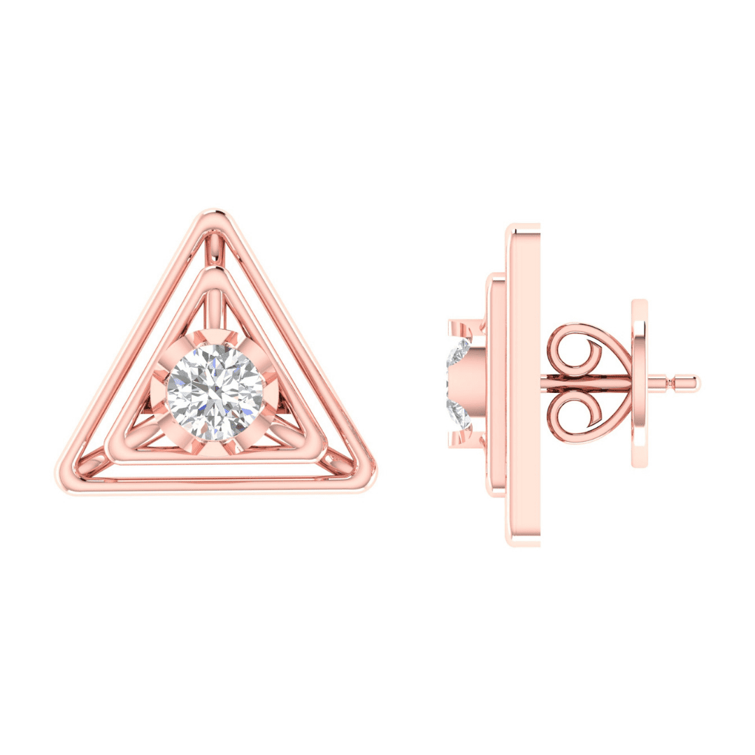 Sorellia Triad Diamond Stud Earrings - Image 7