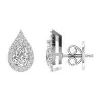 Seravelle Pear Diamond Earrings - Thumbnail Image 5