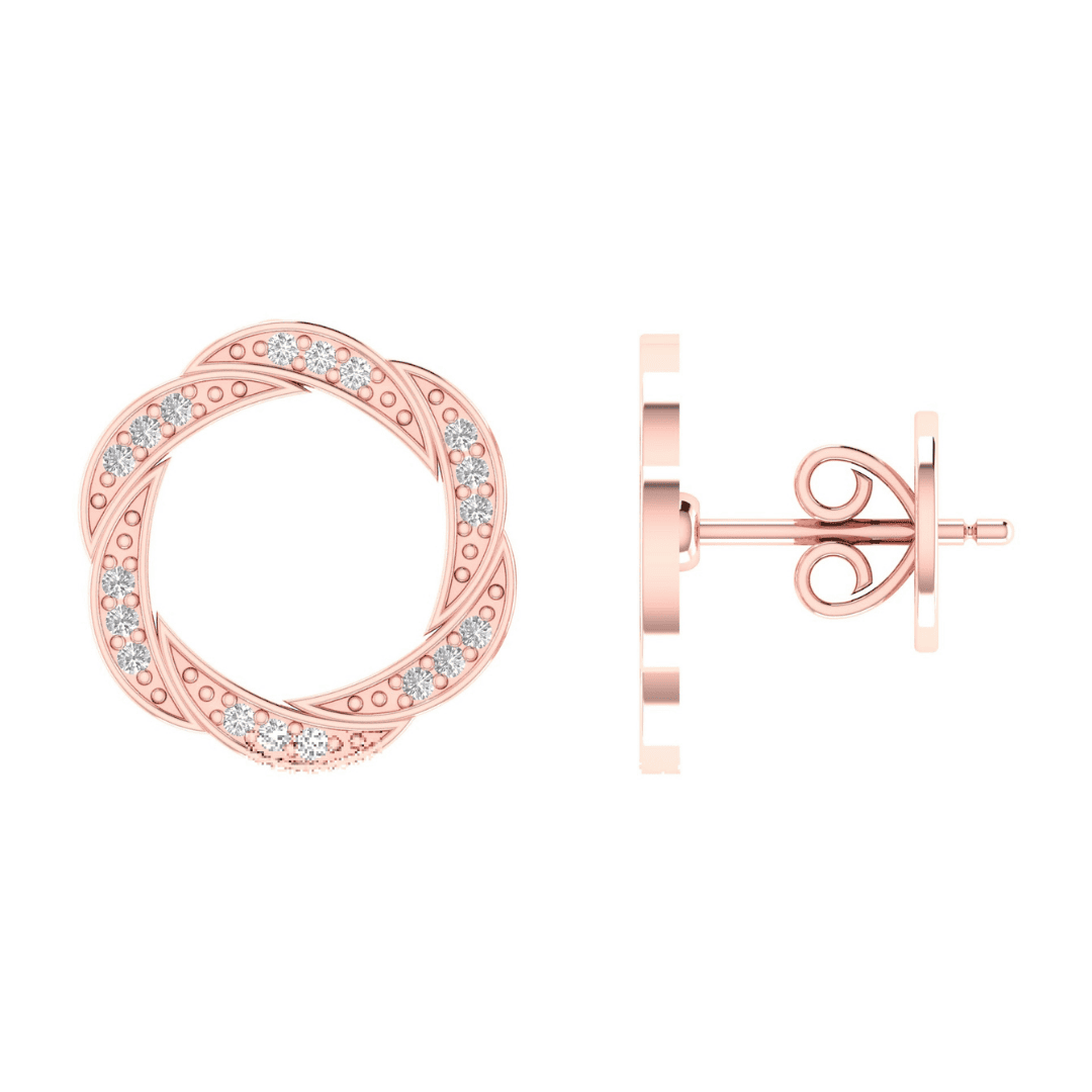 Cirelle Weave Diamond Earrings - Image 7