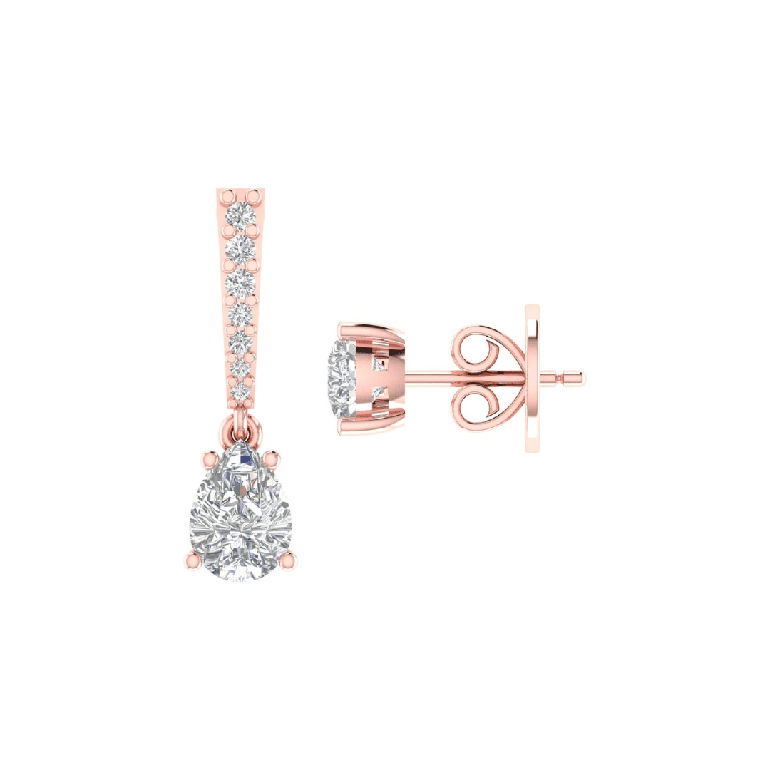 Avelisse Teardrop Diamond Earrings - Image 7