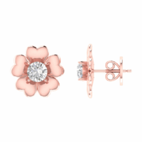 Florévia Halo Diamond Earrings - Thumbnail Image 7