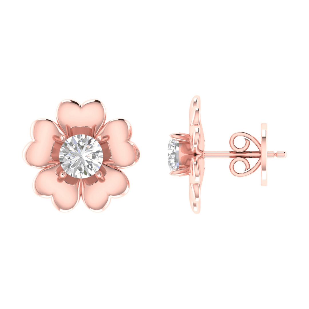 Florévia Halo Diamond Earrings - Image 7