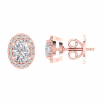 Ophielle Halo Diamond Earrings - Thumbnail Image 7