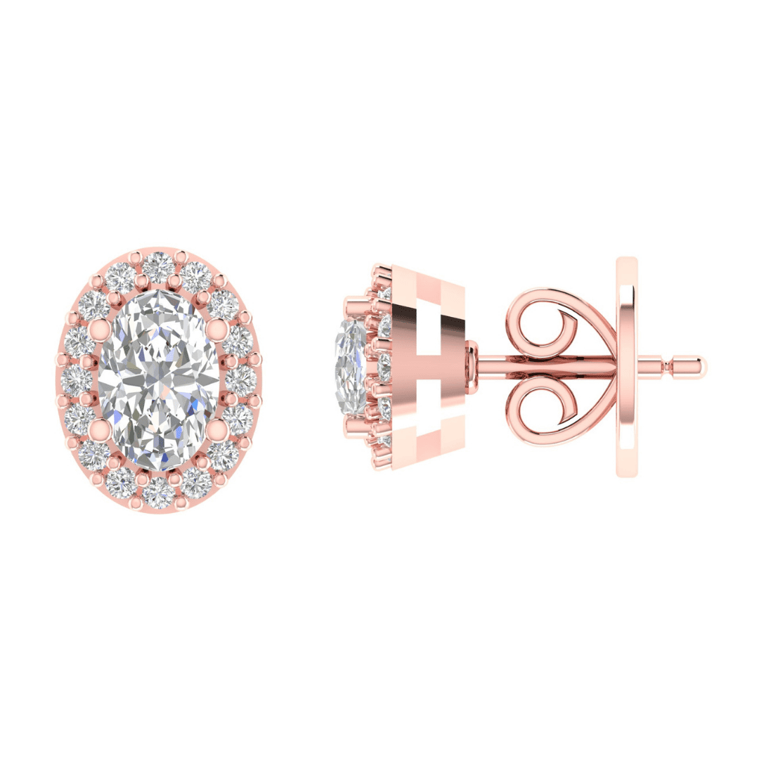 Ophielle Halo Diamond Earrings - Image 7