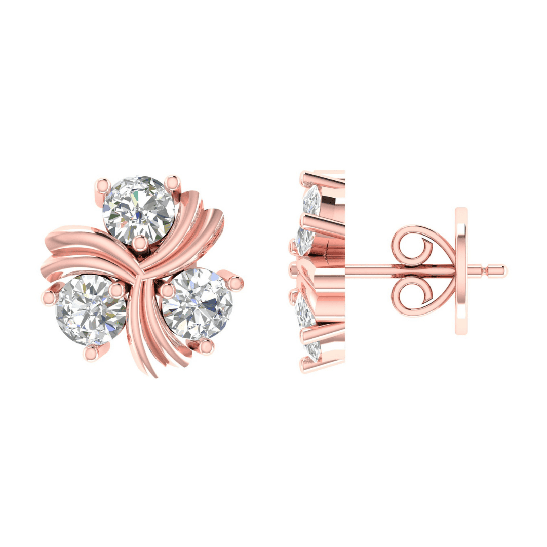 Seravelle Trio Diamond Studs - Image 7