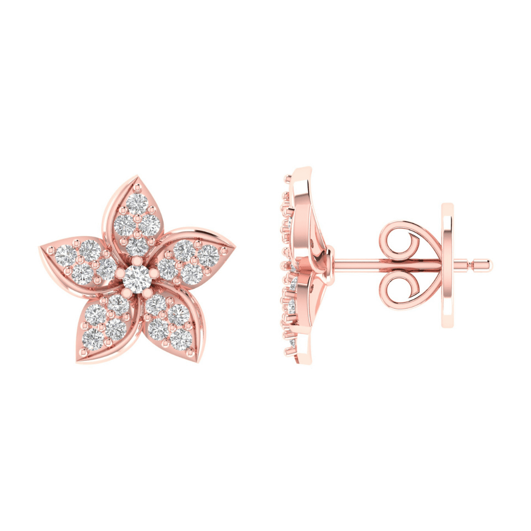 Virellia Petal Diamond Earrings - Image 7