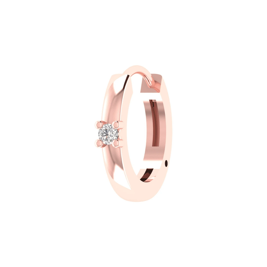 Seravelle Halo Diamond Hoop Earrings - Image 6