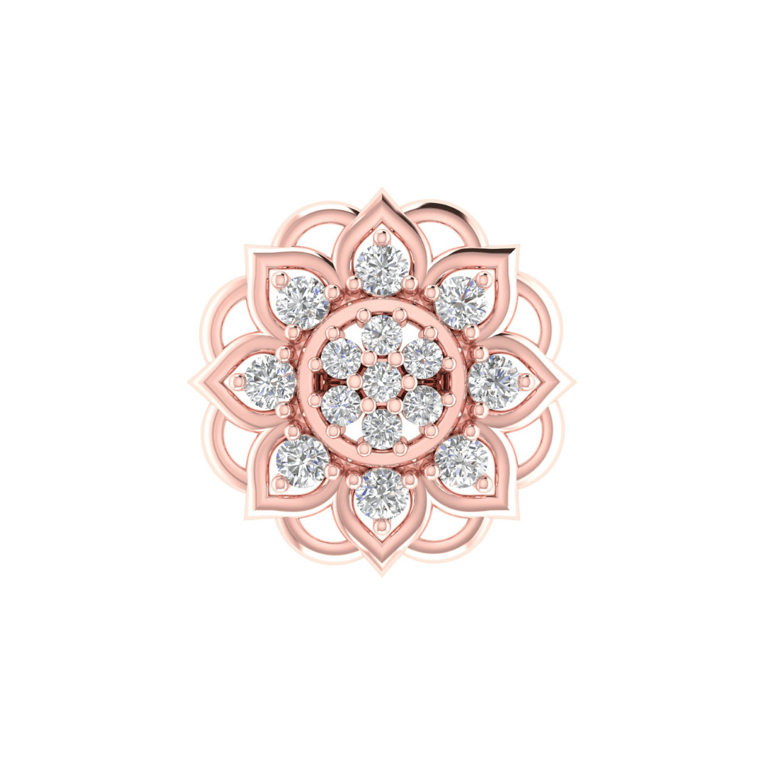 Zarielle Mandala Diamond Earrings - Image 6