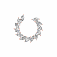Virelia Crescent Diamond Earrings - Thumbnail Image 6