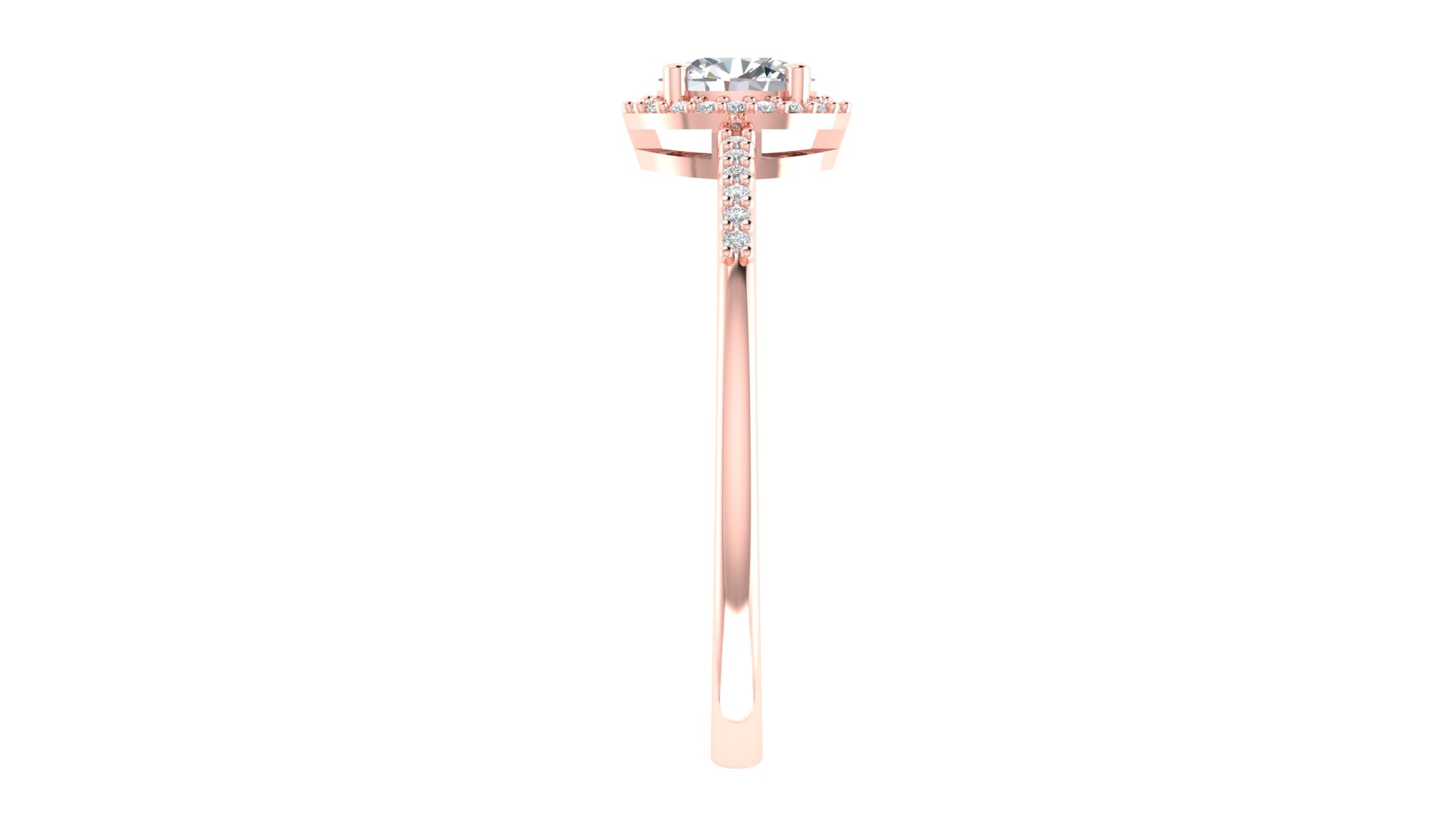 Classic Halo Diamond Ring - Image 10