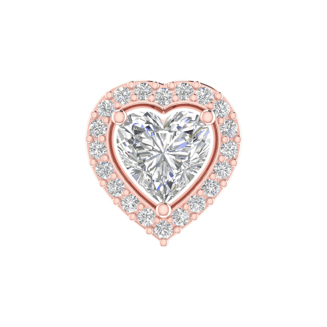 Seraphielle Heart Diamond Earrings - Image 6