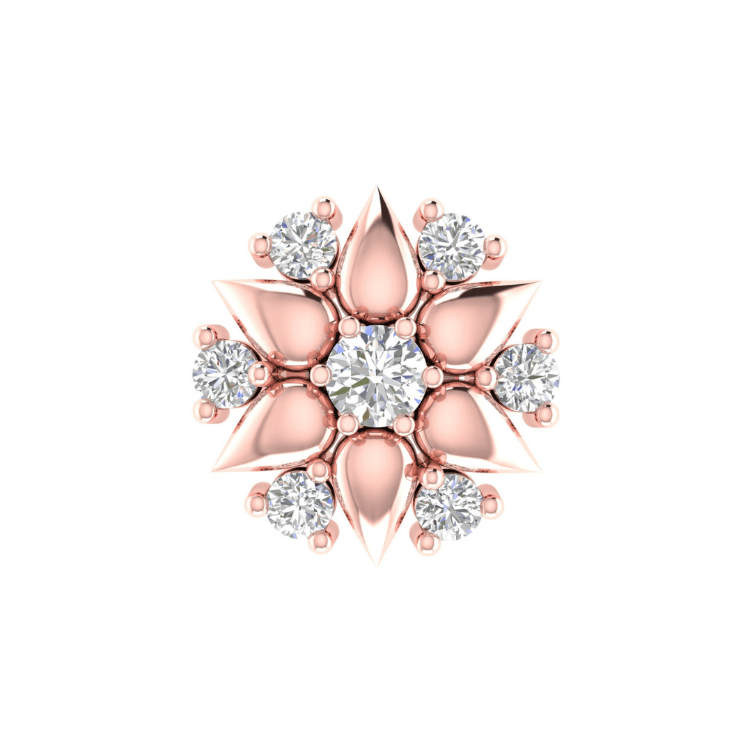 Virellia Fleuris Diamond Earrings - Image 5