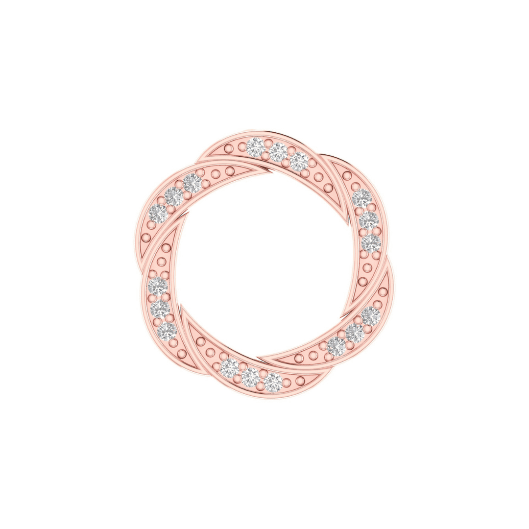 Cirelle Weave Diamond Earrings - Image 6