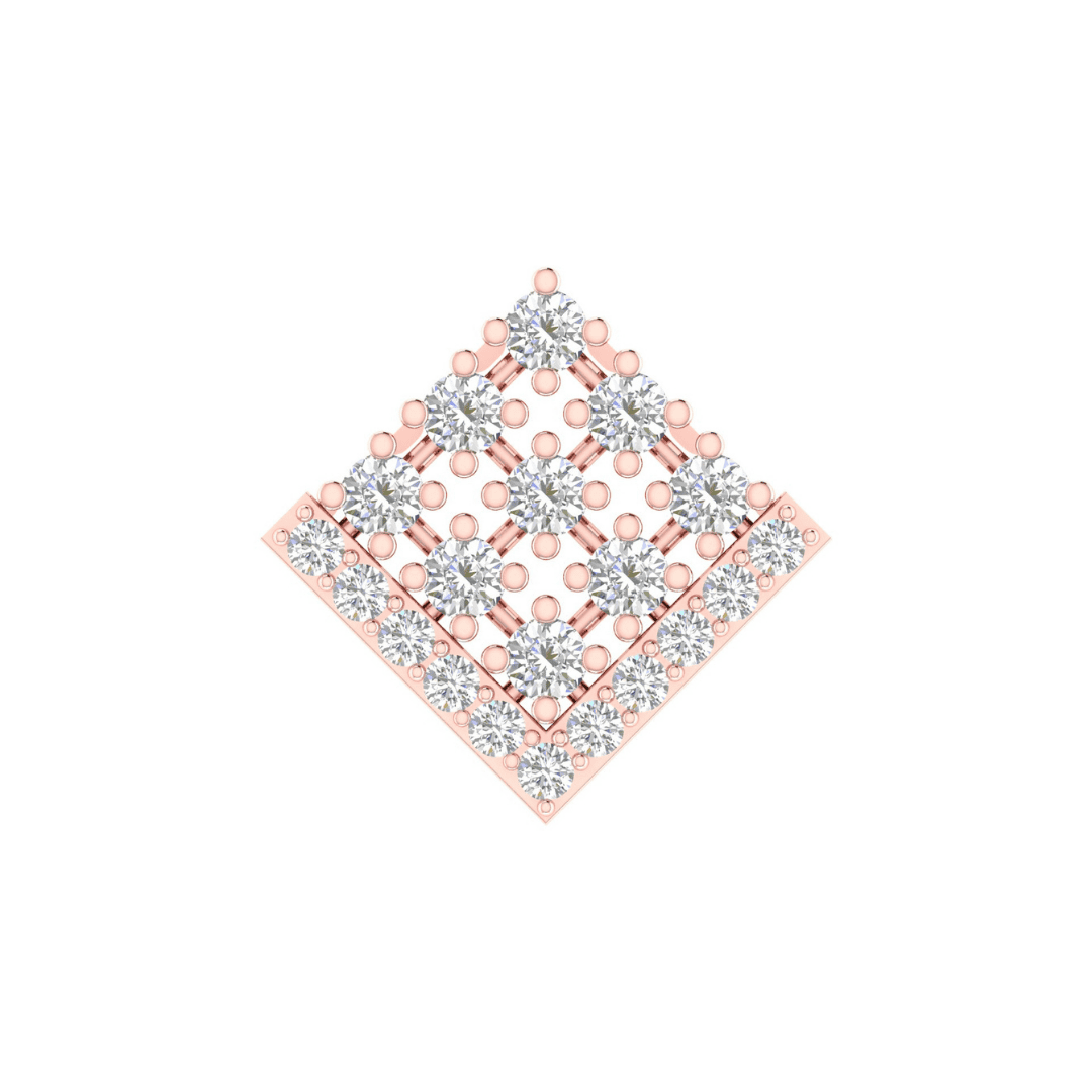 Virelisse Lattice Diamond Earrings - Image 6