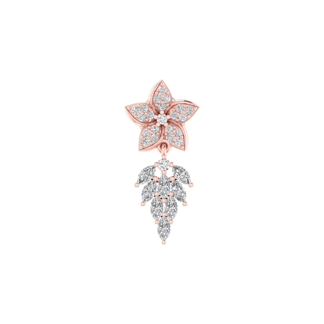 Marivelle Petal Cascade Diamond Earrings - Image 6