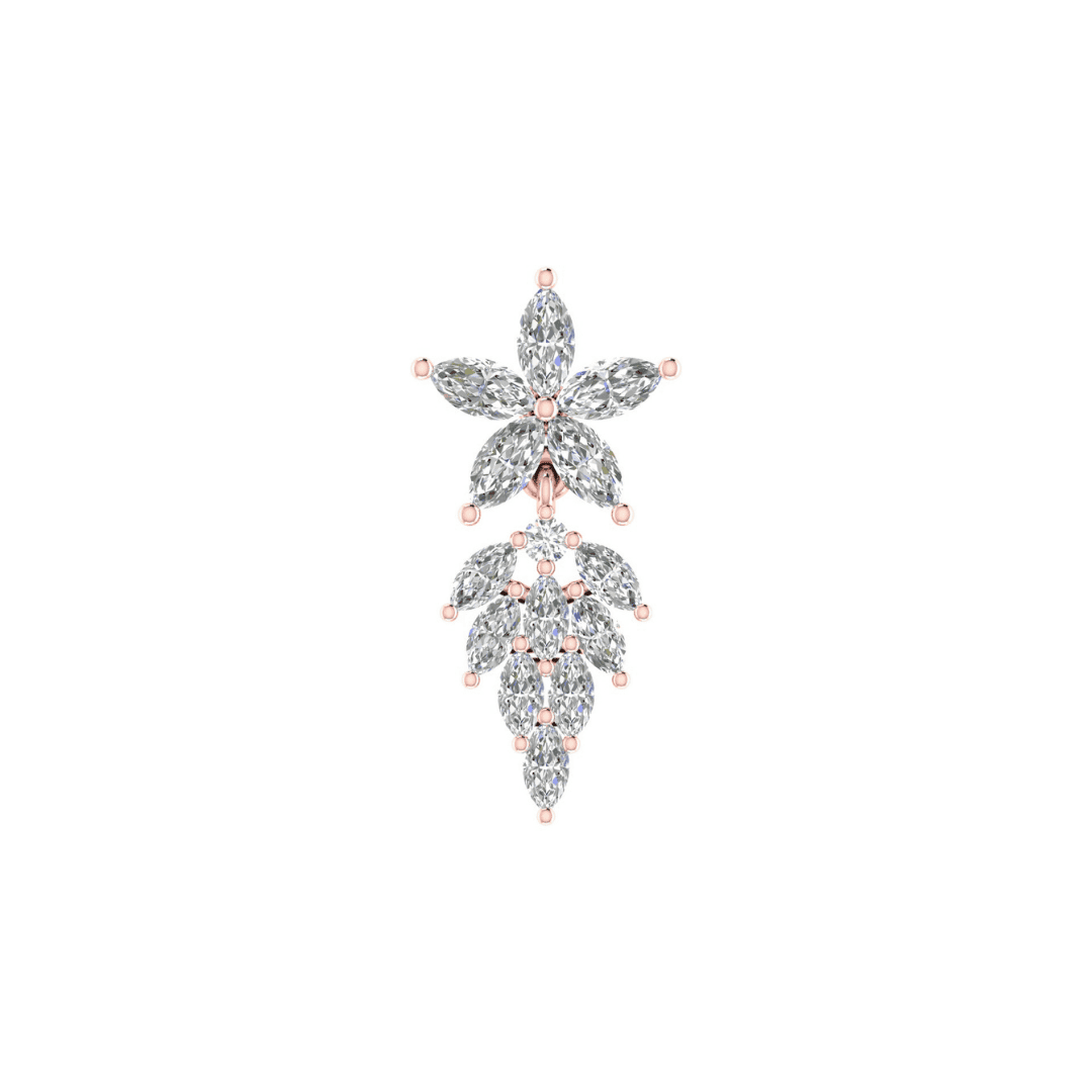 Floravelle Cascade Diamond Earrings - Image 6