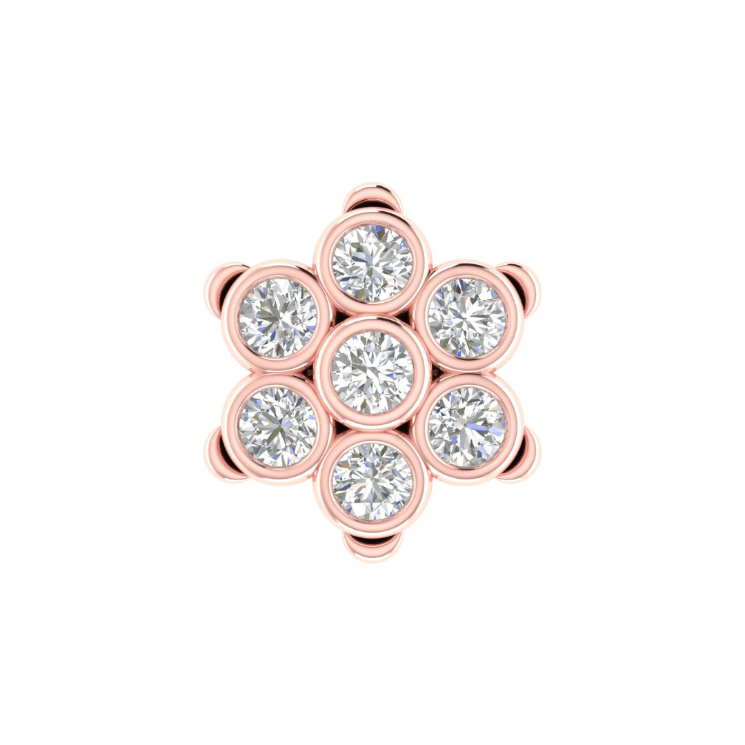 Orlienne Radiant Cluster Diamond Earrings - Image 6