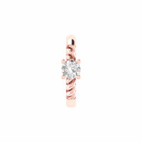 Avelisse Knot Diamond Hoop Earrings - Thumbnail Image 6