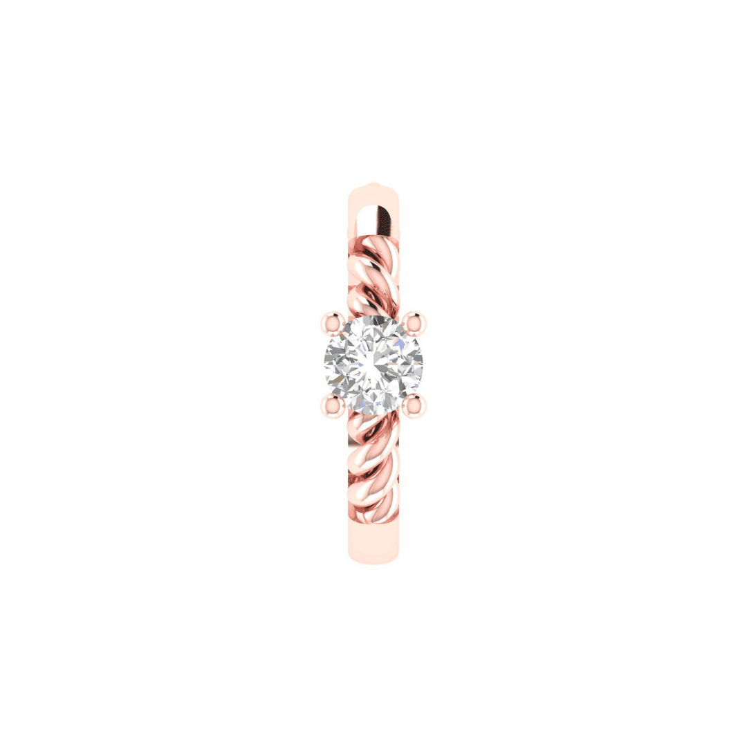 Avelisse Knot Diamond Hoop Earrings - Image 6