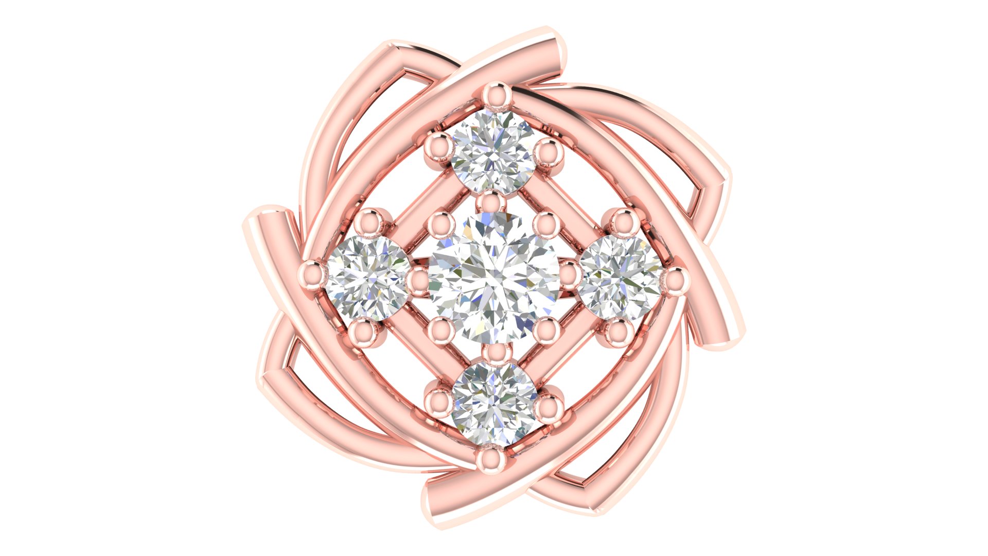 Eternal Bloom Diamond Earrings - Image 6