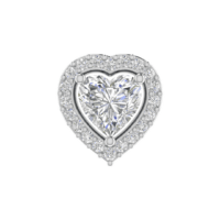 Seraphielle Heart Diamond Earrings - Thumbnail Image 4