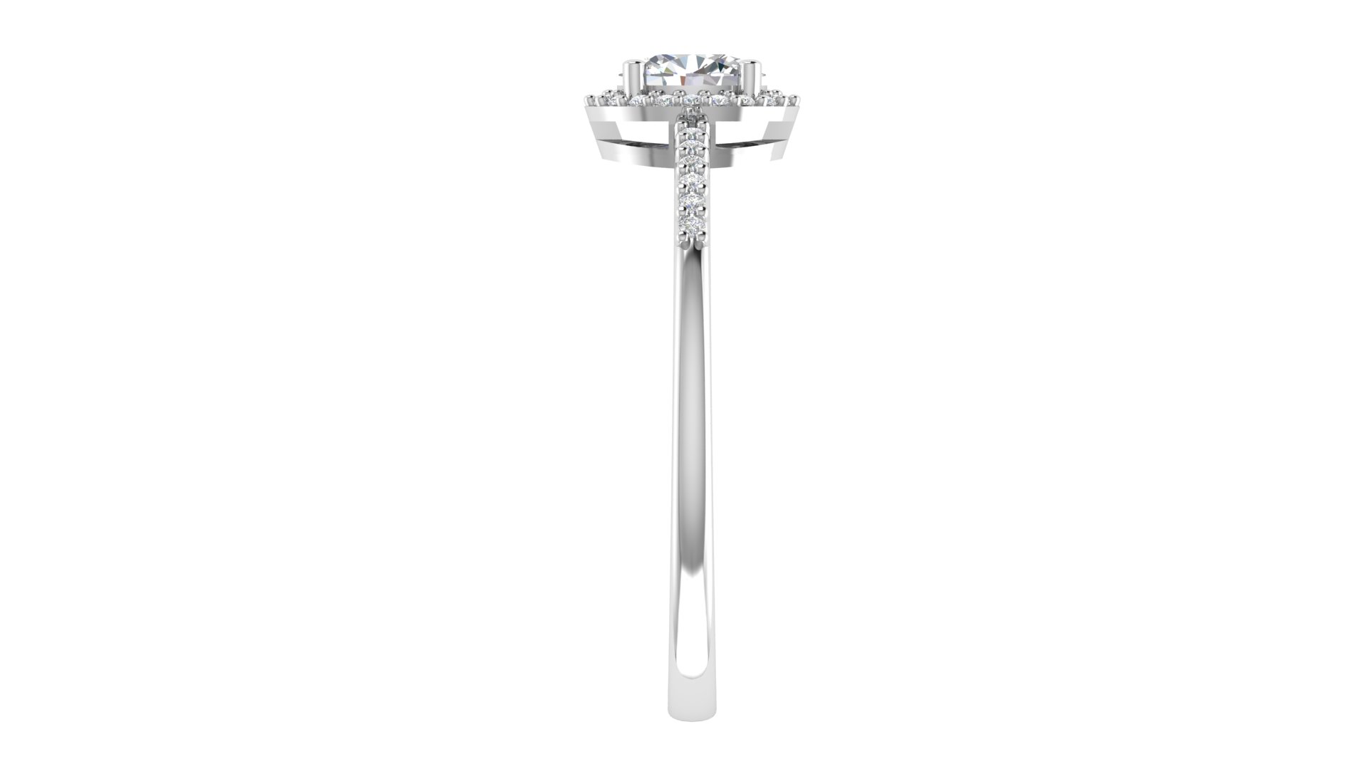 Classic Halo Diamond Ring - Image 7