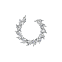 Virelia Crescent Diamond Earrings - Thumbnail Image 4