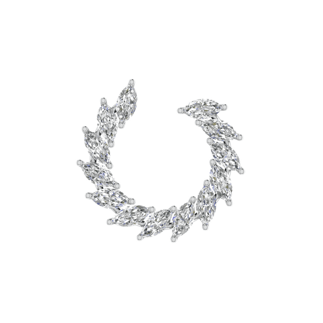 Virelia Crescent Diamond Earrings - Image 4