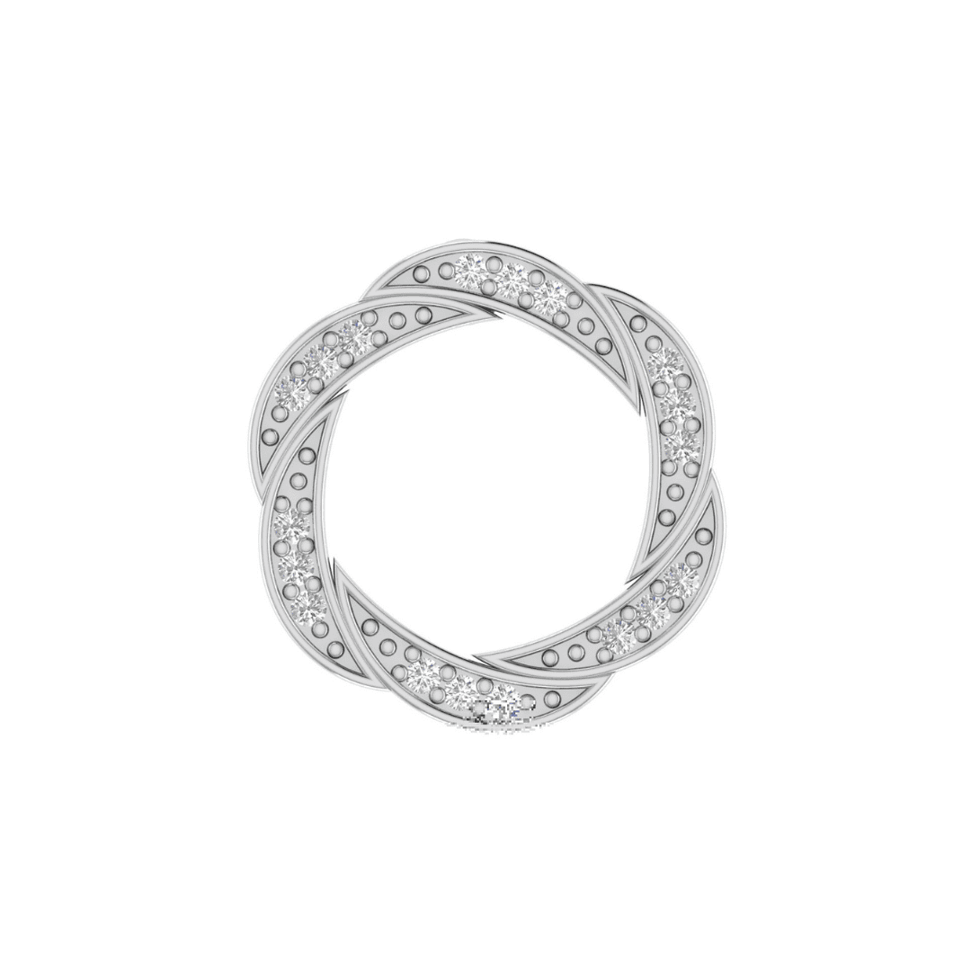 Cirelle Weave Diamond Earrings - Image 4