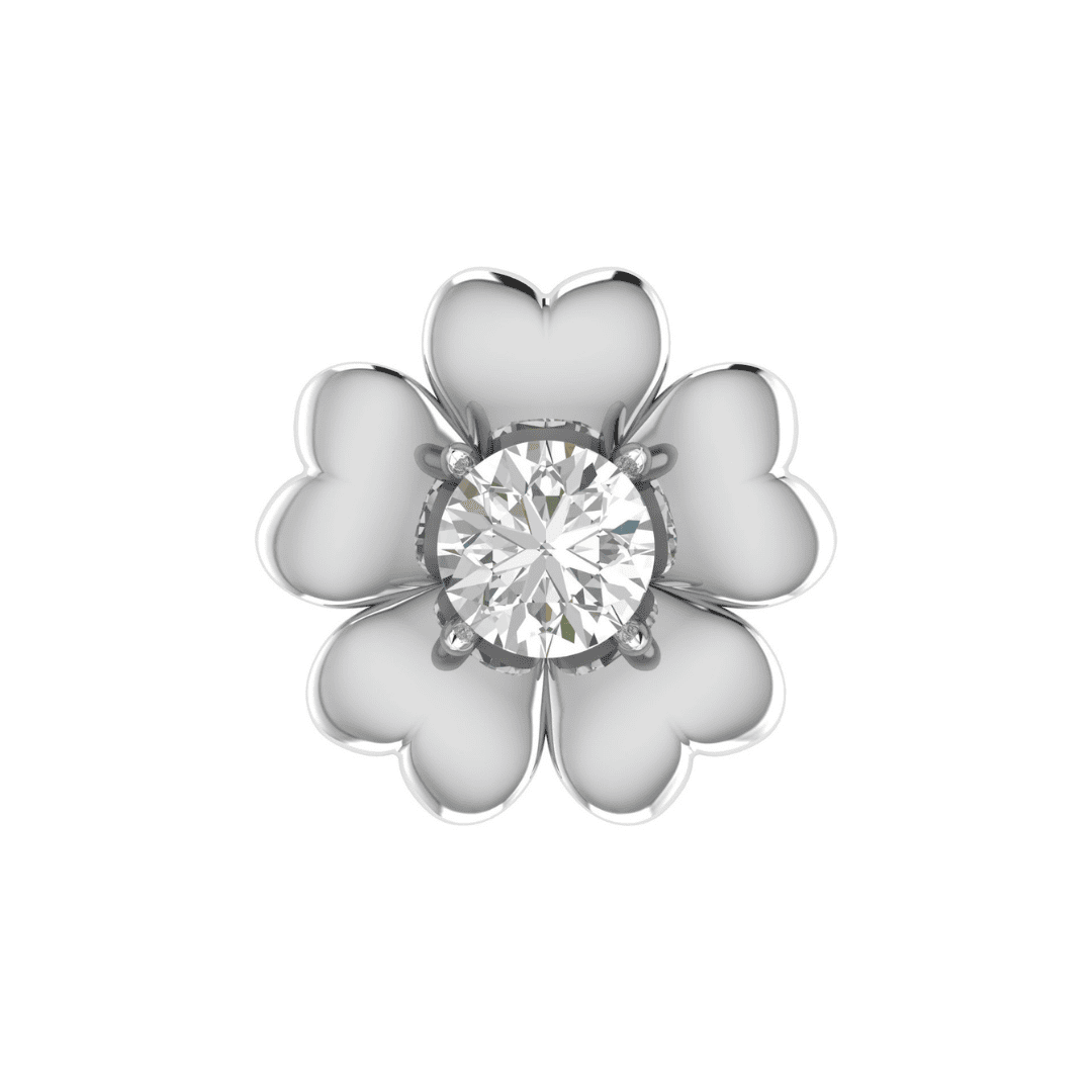 Florévia Halo Diamond Earrings - Image 4