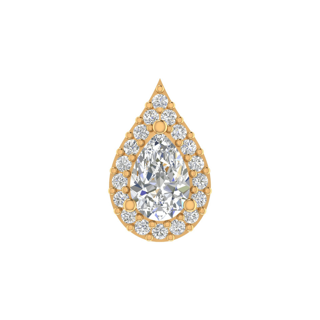 Seravelle Pear Diamond Earrings - Image 1
