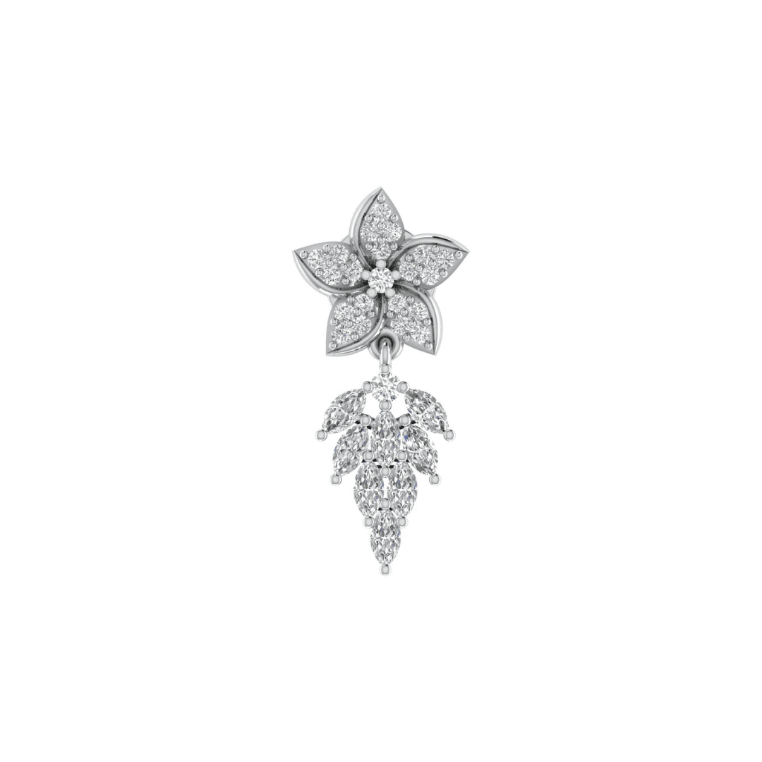 Marivelle Petal Cascade Diamond Earrings - Image 4