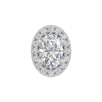 Ophielle Halo Diamond Earrings - Thumbnail Image 4