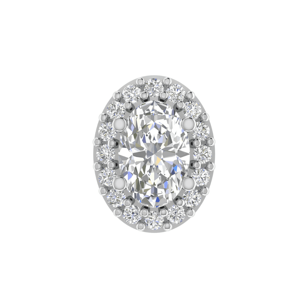 Ophielle Halo Diamond Earrings - Image 4