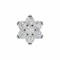 Orlienne Radiant Cluster Diamond Earrings - Thumbnail Image 4