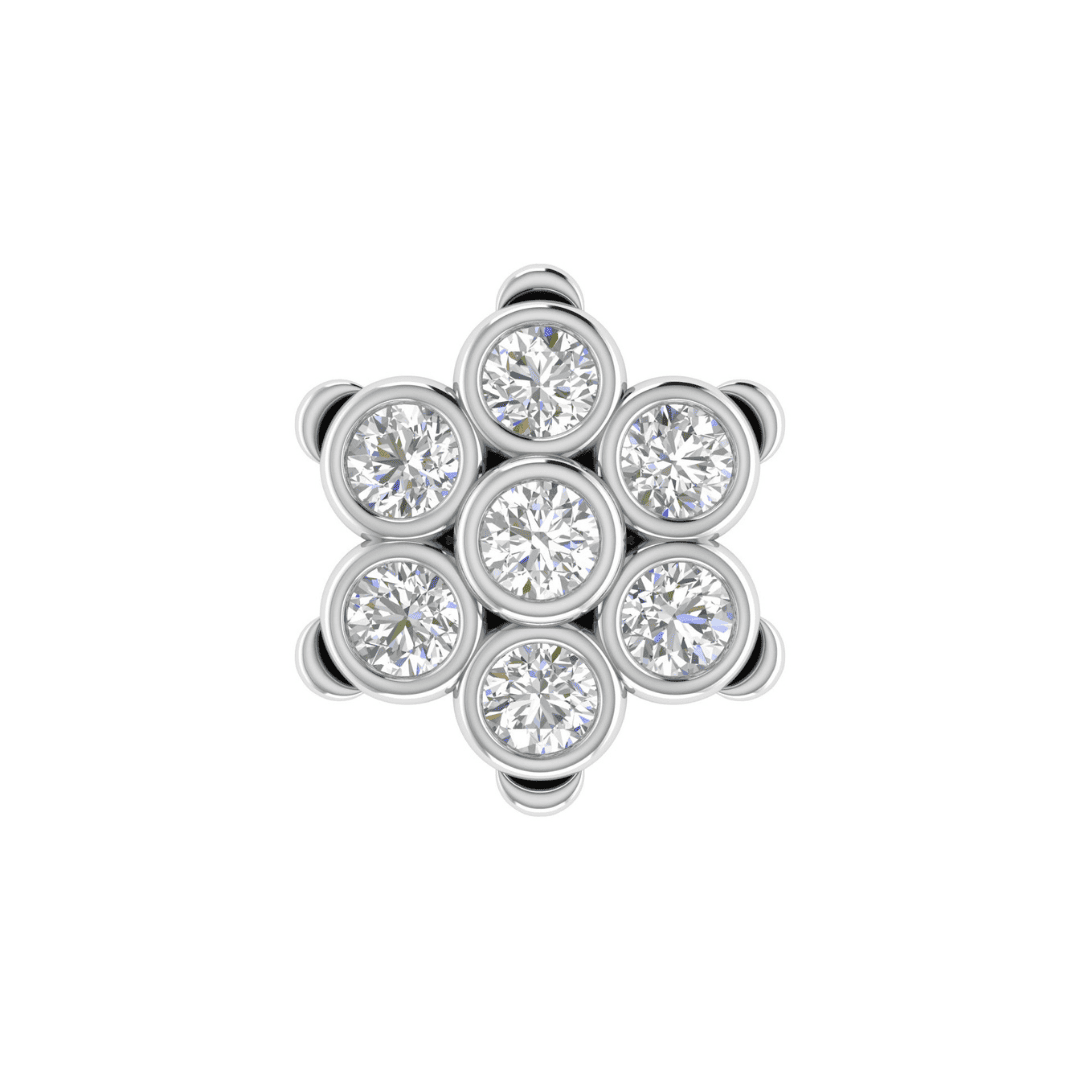 Orlienne Radiant Cluster Diamond Earrings - Image 4