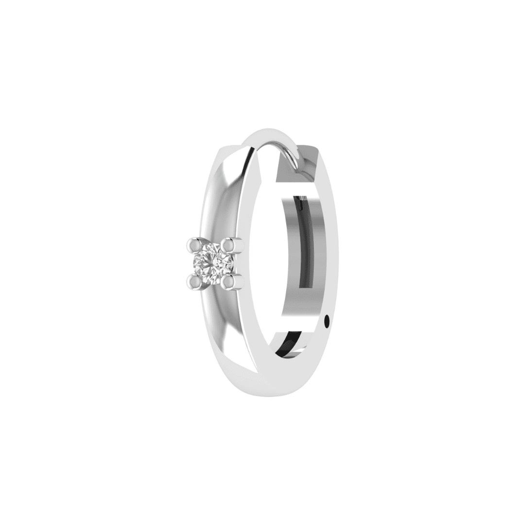 Seravelle Halo Diamond Hoop Earrings - Image 4